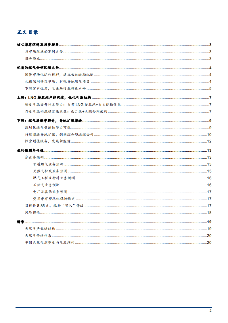 2021年深圳燃气公司上下游布局及各业务数据分析报告.pdf 第1页