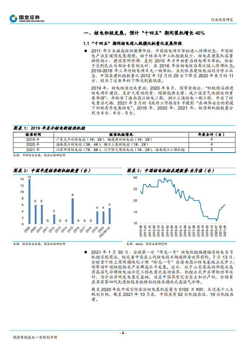 电力、煤气及水等公用事业行业深度研究：核电积极有序发展，产业链景气度提升-211230.pdf 第4页