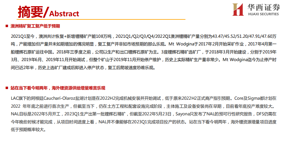 环保低碳行业：海外锂资源企业近况总结，近忧与远虑同在-220531.pdf 第2页