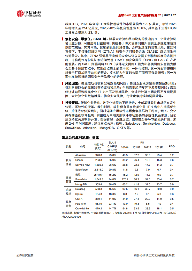 全球SaaS云计算产业系列报告52：基础软件，大变革、大机会-220117.pdf 第2页