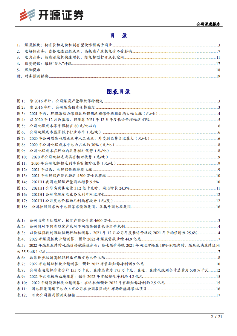 电投能源-公司深度报告：深度系列二，能源转型开启，煤价高涨&绿电高成-20220106.pdf 第2页