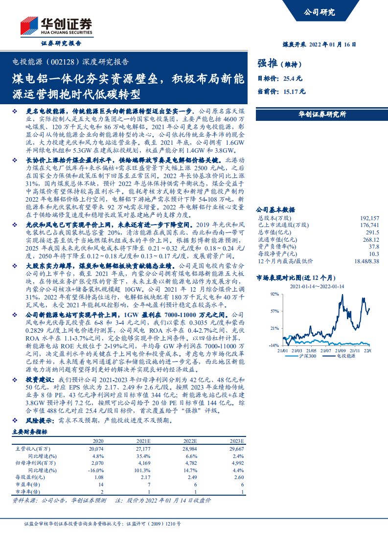 电投能源-深度研究报告：煤电铝一体化夯实资源壁垒，积极布局新能源运营拥抱时代低碳转型-20220116.pdf 第1页