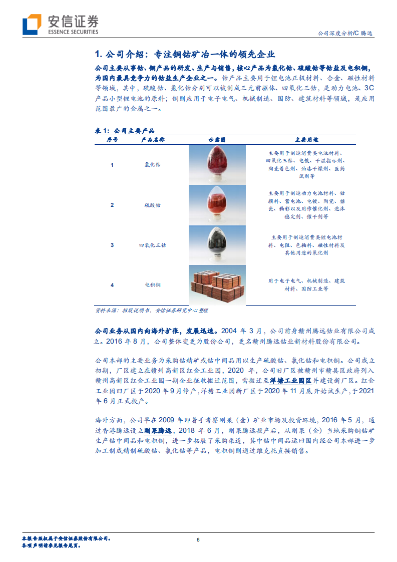 C腾远-高速成长的铜钴冶炼企业-220322.pdf 第6页