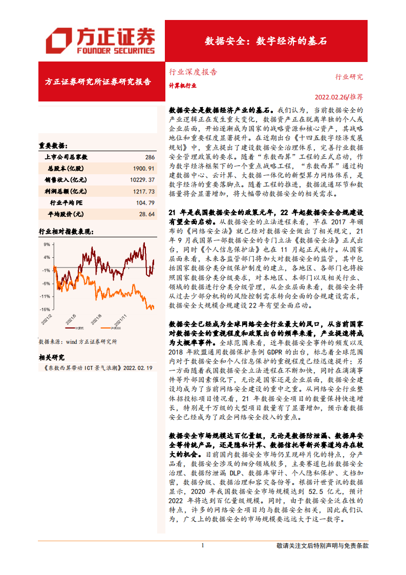 计算机行业深度报告：数据安全，数字经济的基石-220226.pdf 第1页