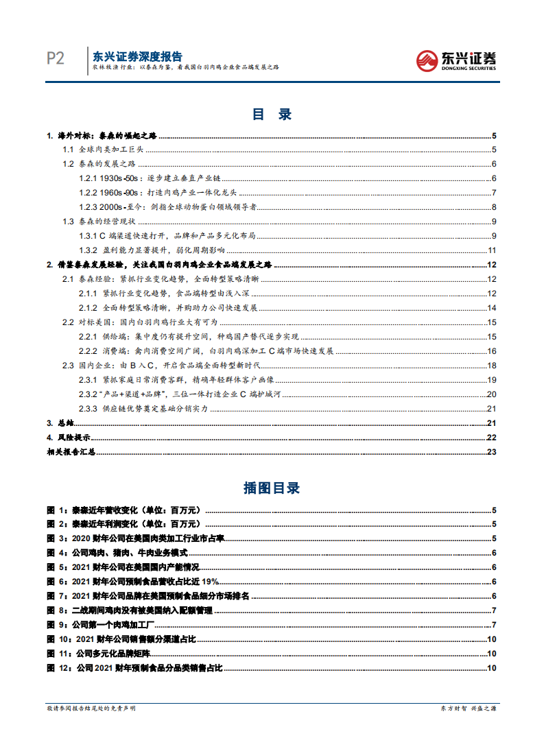 农林牧渔行业深加工系列报告之二：以泰森为鉴，看我国白羽肉鸡企业食品端发展之路-20220113.pdf 第2页