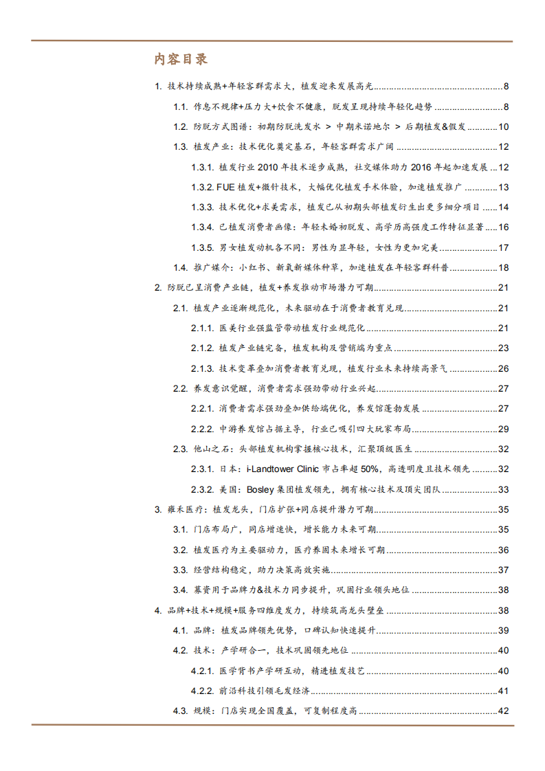 2021年植发行业发展潜力与雍禾医疗公司优势分析报告.pdf 第1页