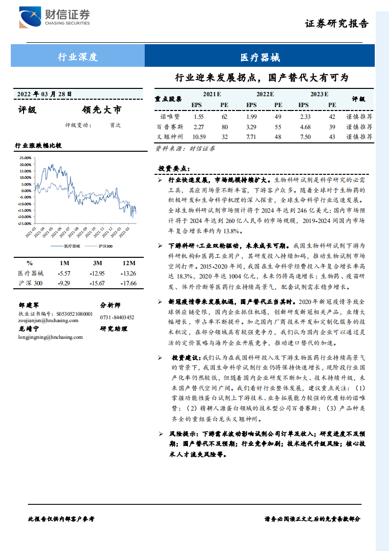 医疗器械行业深度：行业迎来发展拐点，国产替代大有可为-220328.pdf 第1页