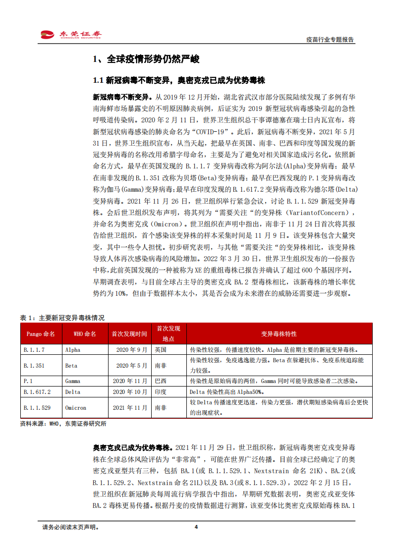 疫苗行业专题报告：疫情反复，新冠疫苗仍是重要防疫手段-220418.pdf 第4页