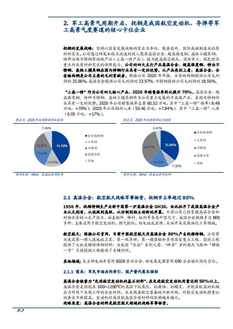 2021年中国军工装备放量建设企业抚顺特钢主营业务及财务报表分析报告.pdf 第5页