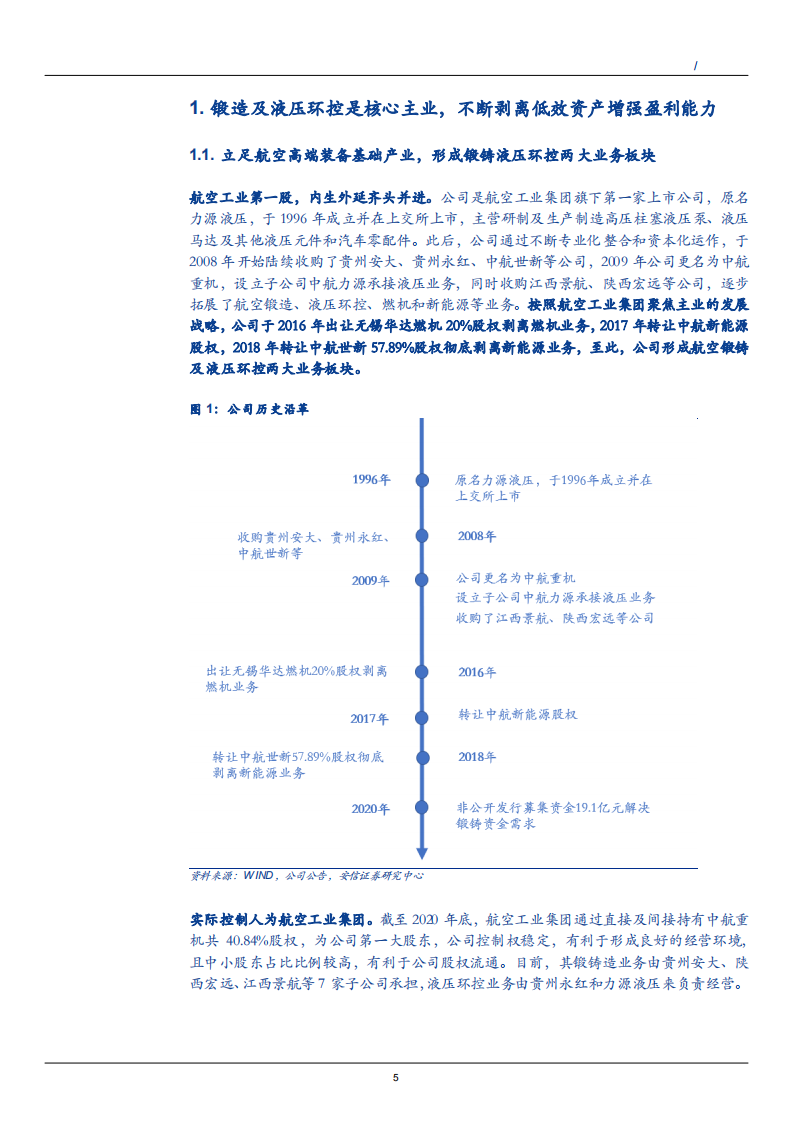 2021年中国军用航空锻造龙头中航重机主营液压业务剥离低效资产数据分析报告.pdf 第3页