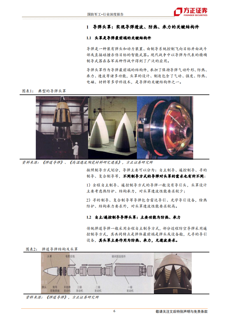 国防军工行业导弹产业链深度之一：头罩篇，防热透波的关键结构，装备放量驱动行业快速增长-20220223.pdf 第6页