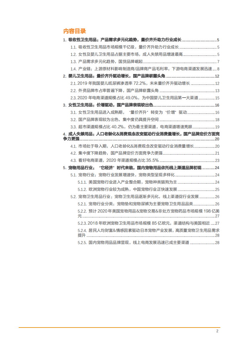 2021年吸收性卫生用品市场规模与中国宠物行业研究报告.pdf 第1页
