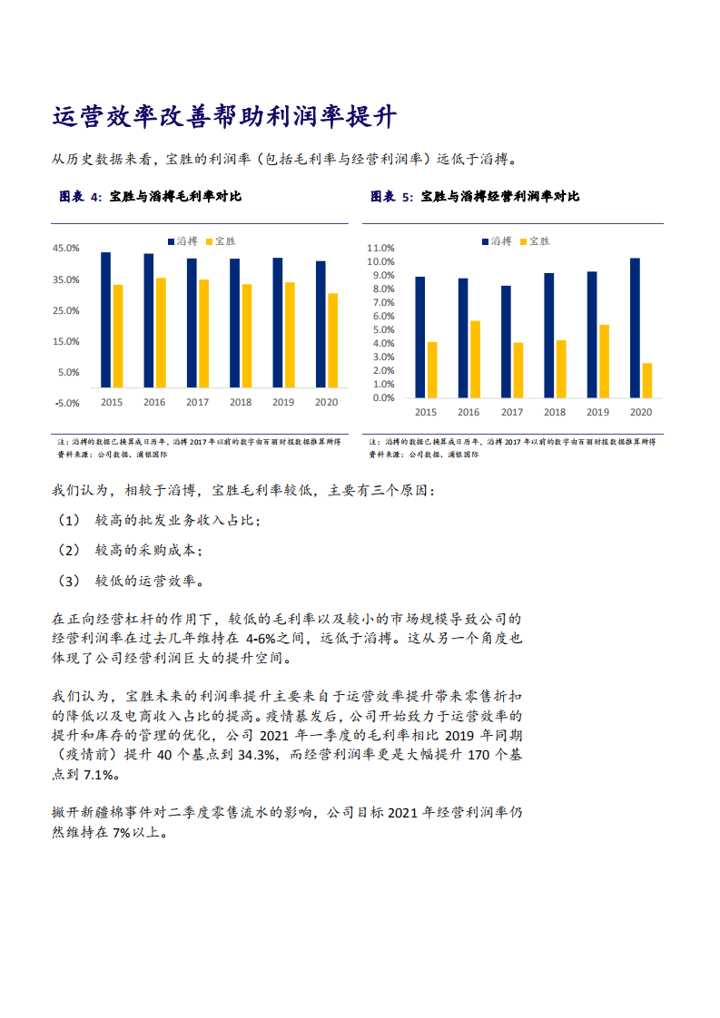 2021年运动服行业宝胜国际公司运营效率与多品牌战略分析报告.pdf 第5页
