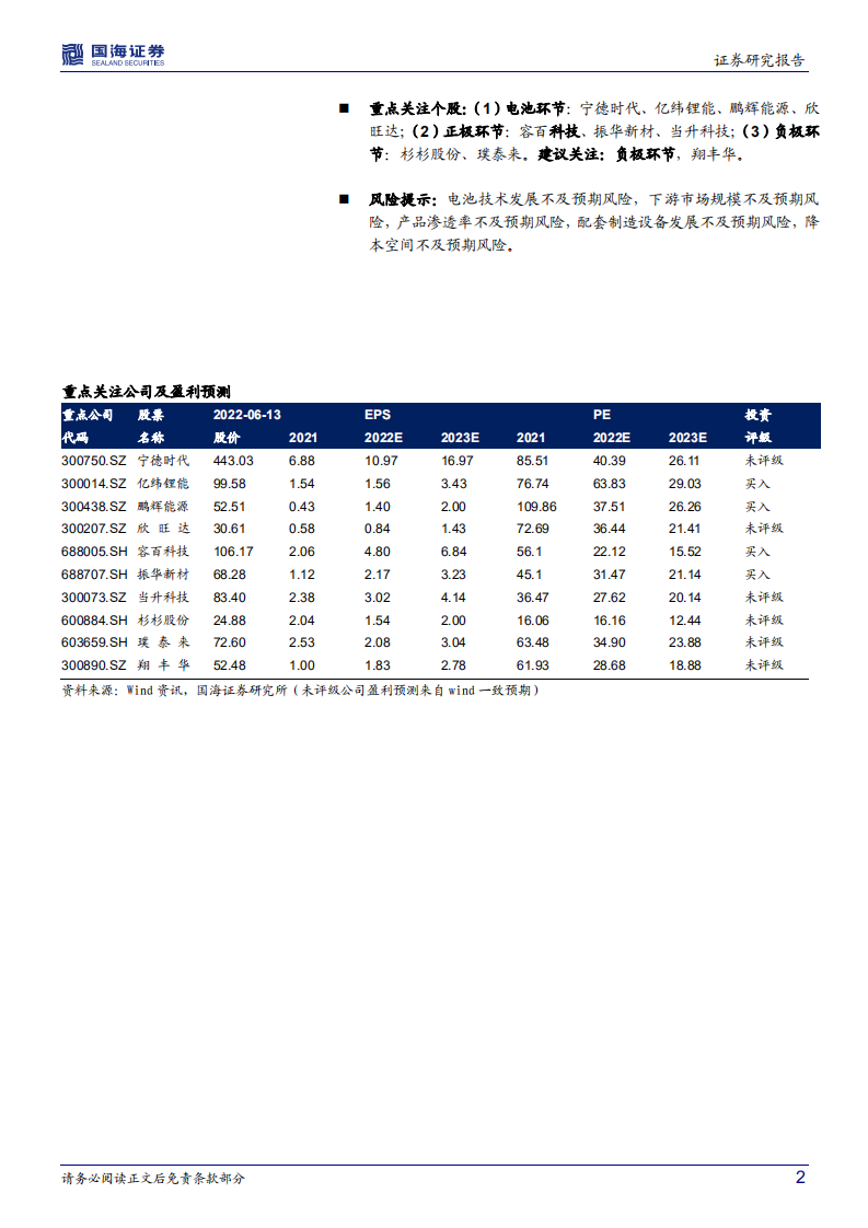 钠离子电池行业深度研究：钠电池产业化加速，有望补充锂电产业链-220613.pdf 第2页
