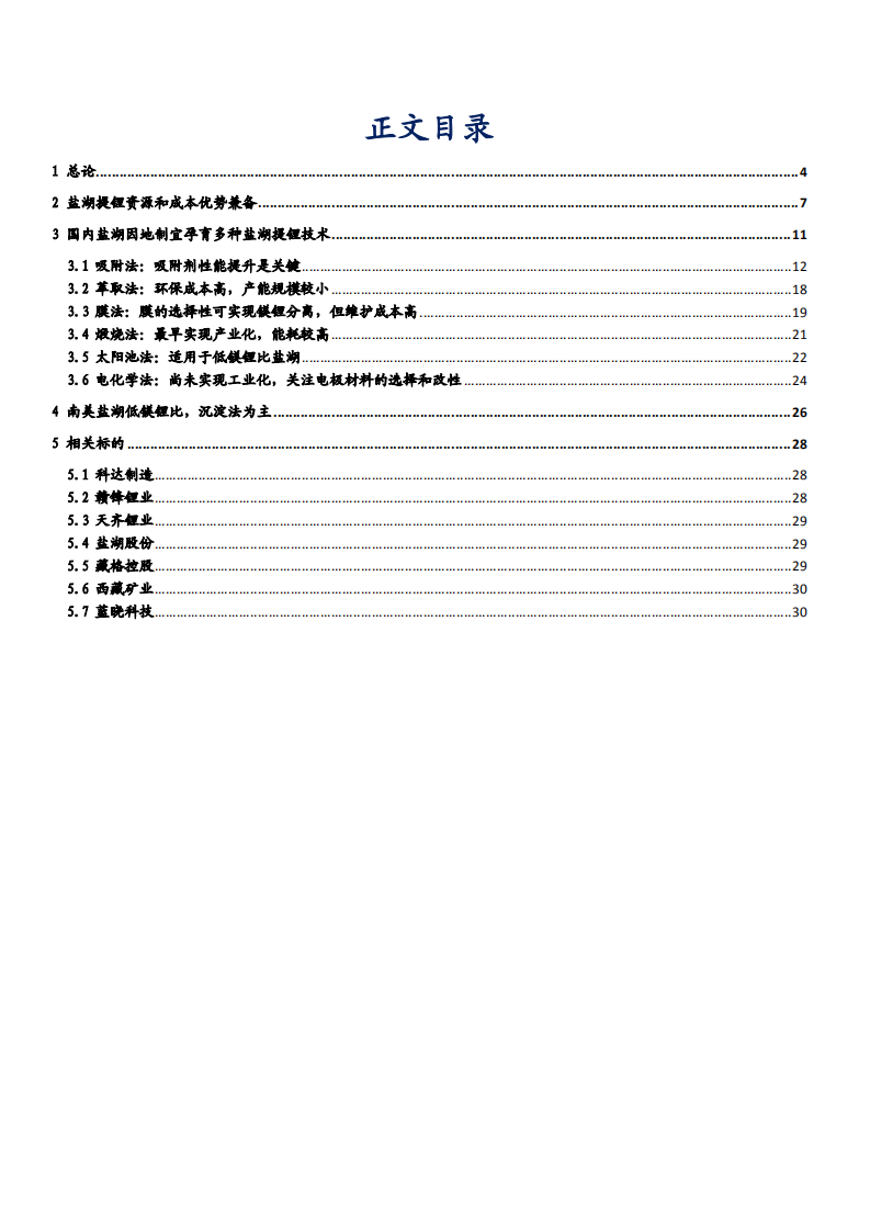 2021年电气设备行业盐湖提锂资源和成本优势分析报告.pdf 第1页