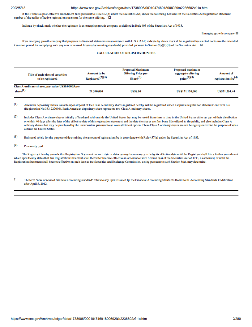 1药网（YI）美股IPO招股说明书（更新版）.pdf 第2页