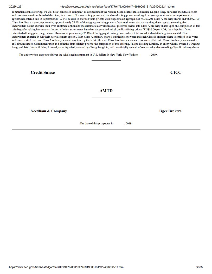 36氪（KRKR）美股IPO招股说明书（更新版）.pdf 第5页