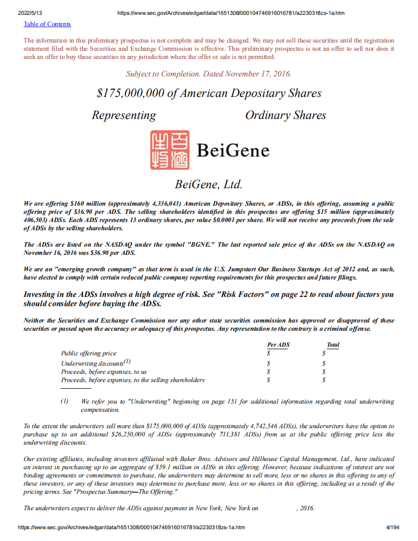 百济神州（BGNE）美股IPO招股说明书（更新版）.pdf 第4页
