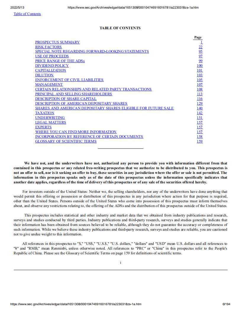 百济神州（BGNE）美股IPO招股说明书（更新版）.pdf 第6页