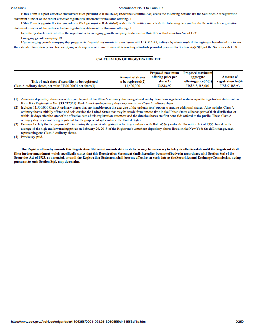 博实乐（BEDU）美股IPO招股说明书（更新版）.pdf 第2页