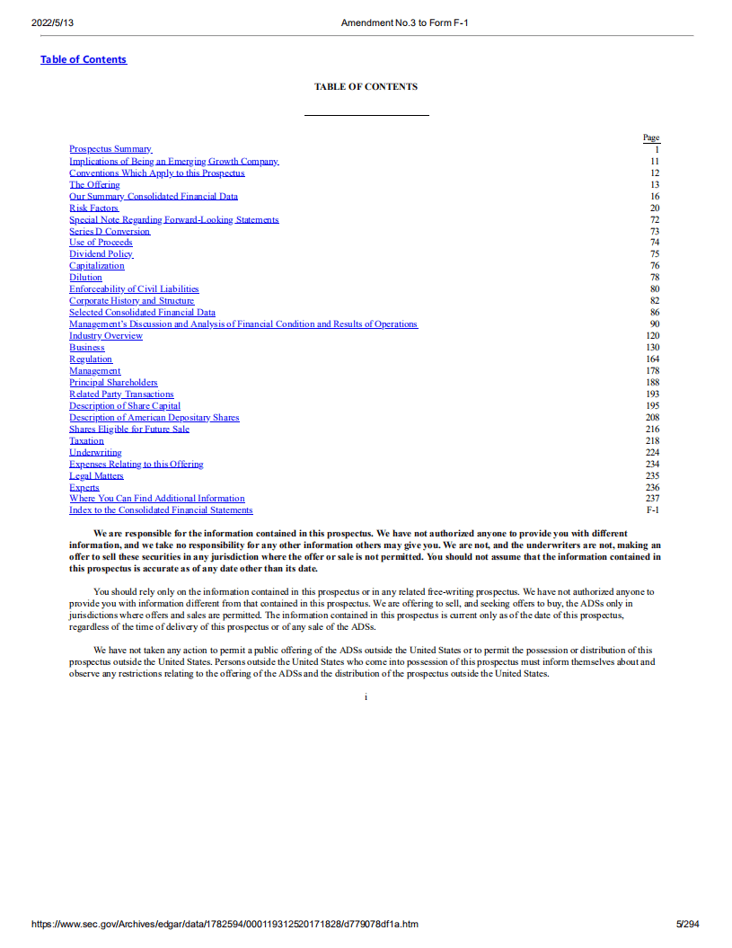 泛生子基因（GTH）美股IPO招股说明书（更新版）.pdf 第5页