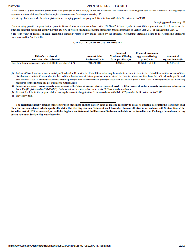 房多多（DUO）美股IPO招股说明书（更新版）.pdf 第2页