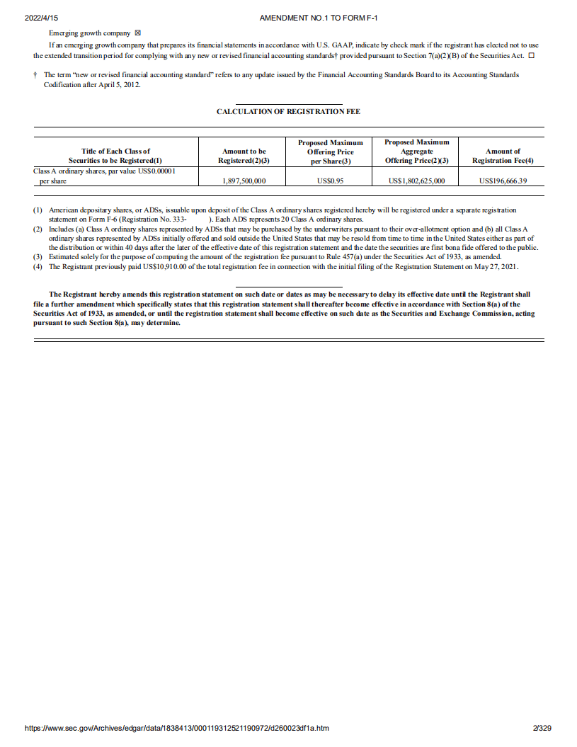 满帮集团（YMM）美股IPO招股说明书（更新版）.pdf 第2页