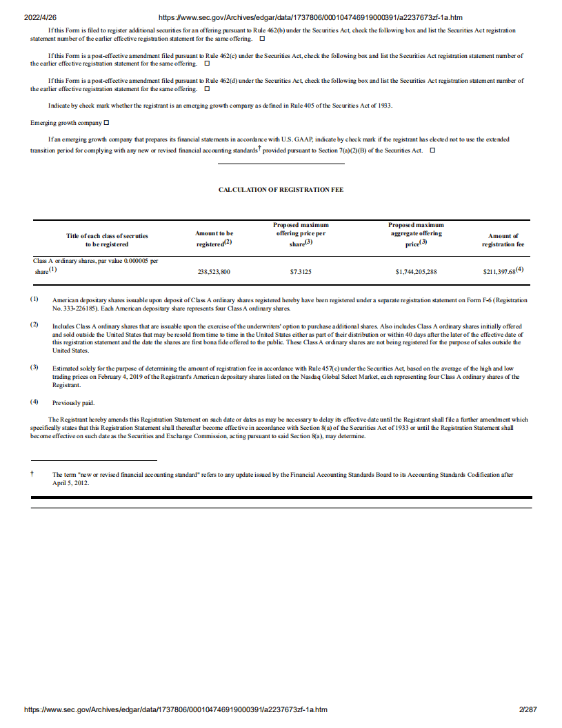 拼多多（PDD）美股IPO招股说明书（更新版）.pdf 第2页