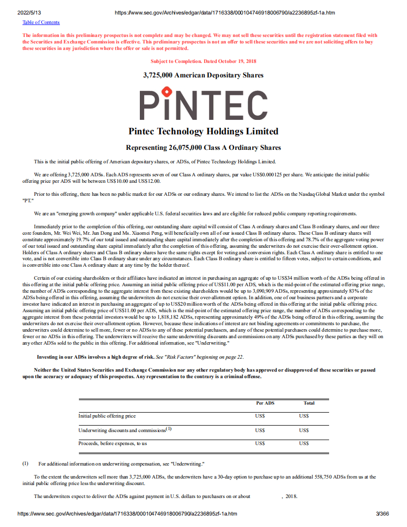 品钛（PT）美股IPO招股说明书（更新版）.pdf 第3页