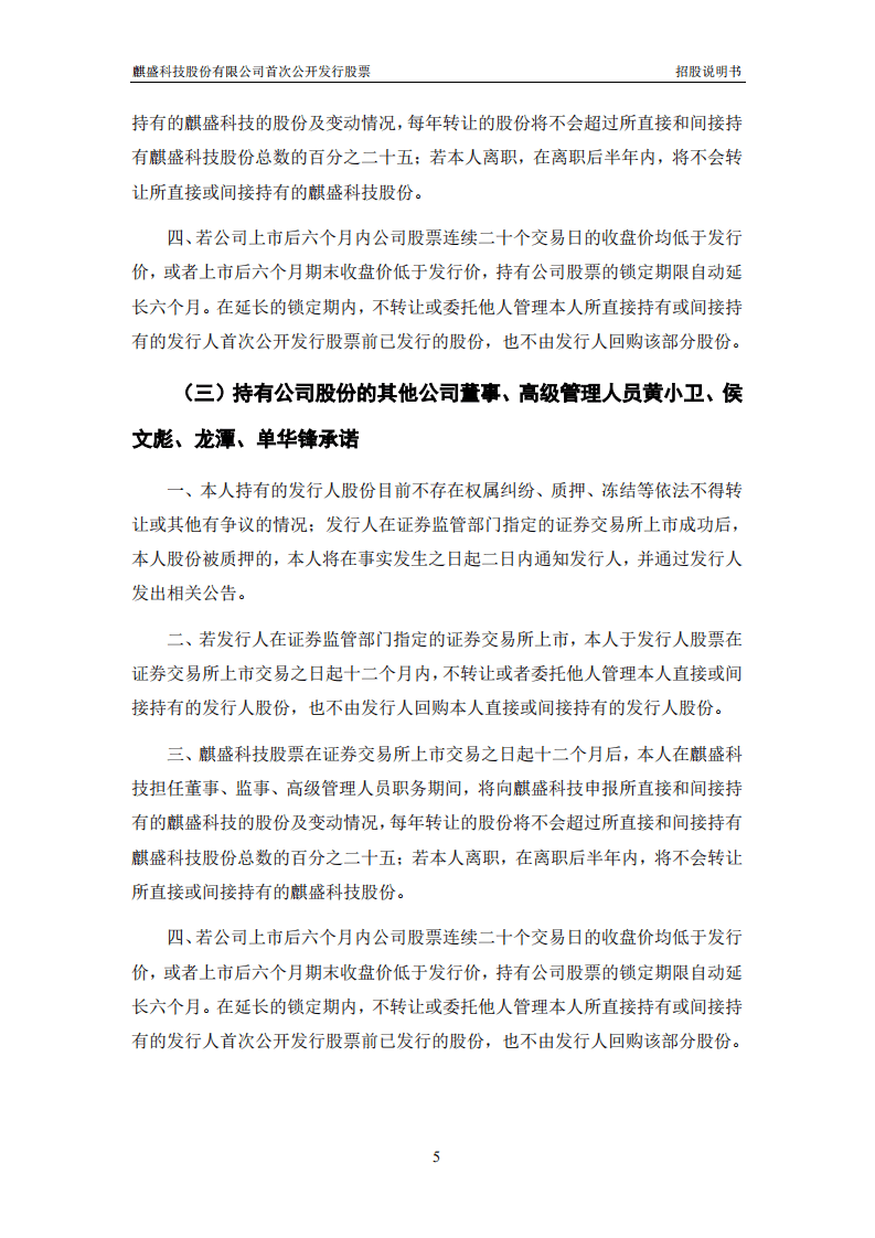 麒盛科技股份有限公司招股说明书.pdf 第6页