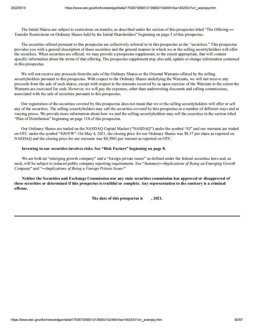 思享无限（SJ）美股IPO招股说明书（更新版）.pdf 第6页