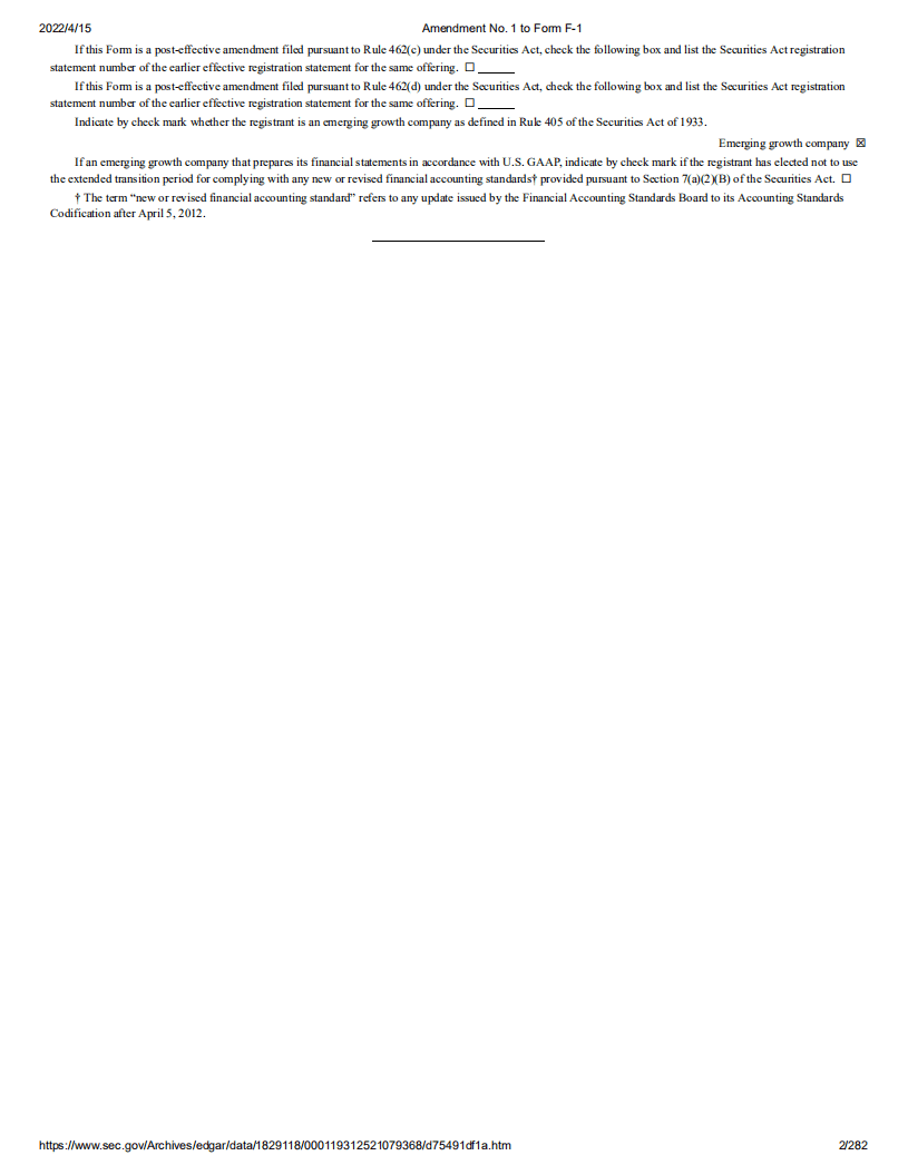 涂鸦智能（TUYA） 美股IPO招股说明书（更新版）.pdf 第2页