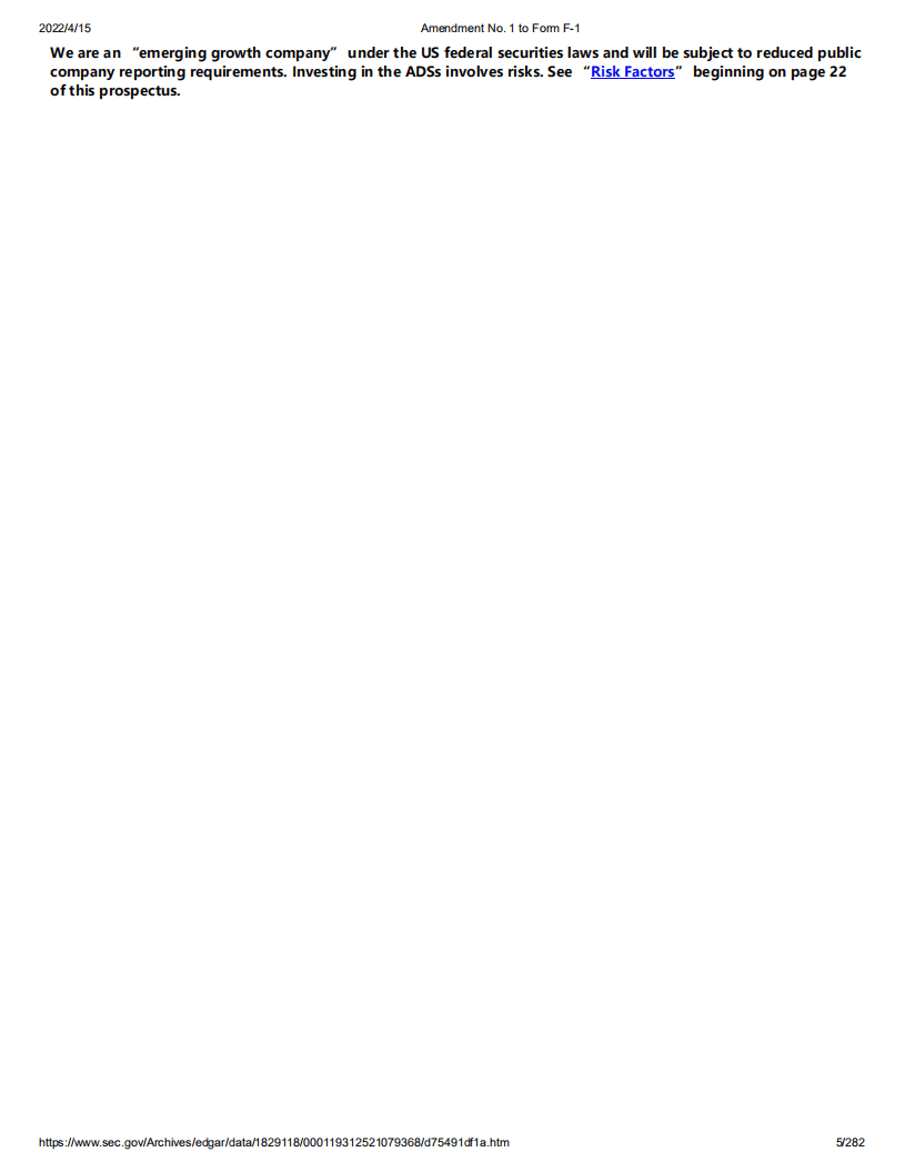 涂鸦智能（TUYA） 美股IPO招股说明书（更新版）.pdf 第5页