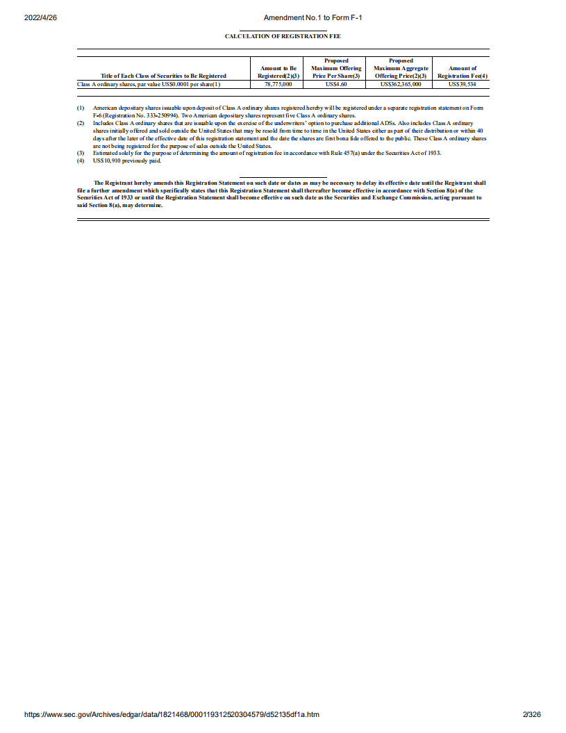 一起教育（YQ）美股IPO招股说明书（更新版）.pdf 第2页