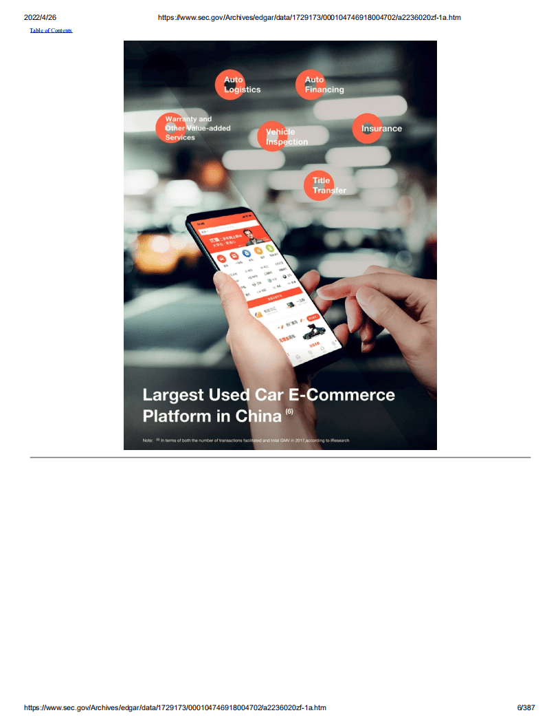 优信（UXIN）美股IPO招股说明书（更新版）.pdf 第6页