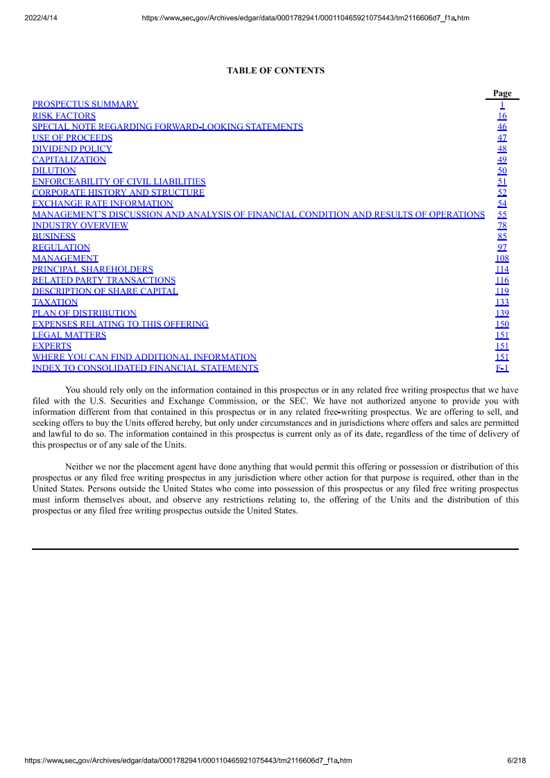 天睿祥（TIRX）美股IPO招股说明书（更新版）.pdf 第6页