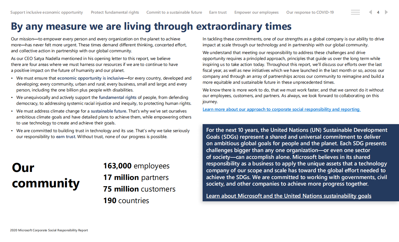 微软：2020年企业社会责任报告（英文版）.pdf 第4页