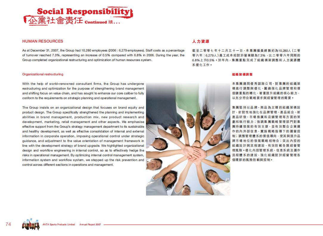 安踏体育：2007年企业社会责任报告.pdf 第1页
