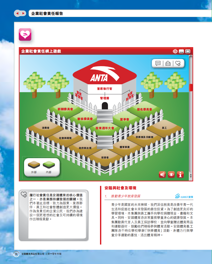 安踏体育：2010年企业社会责任报告.pdf 第1页