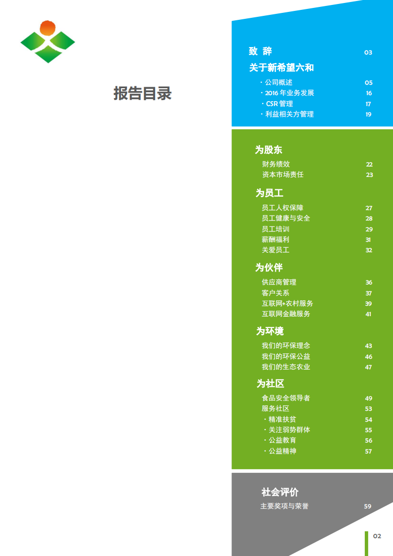 新希望六和：2016年度企业社会责任报告.pdf 第3页