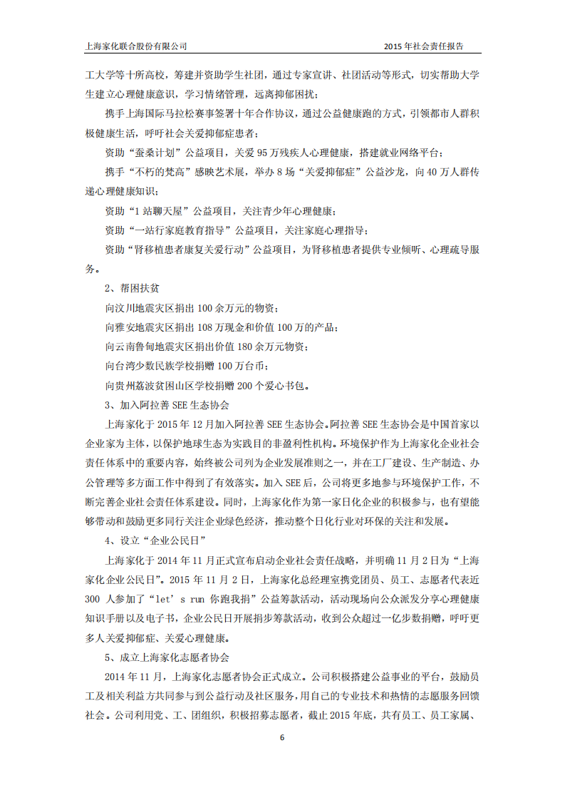 上海家化：2015年企业社会责任报告.PDF 第6页