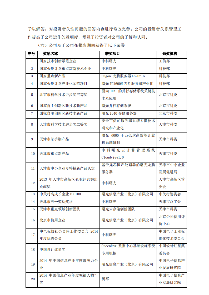 中科曙光：2014年度社会责任报告.PDF 第4页