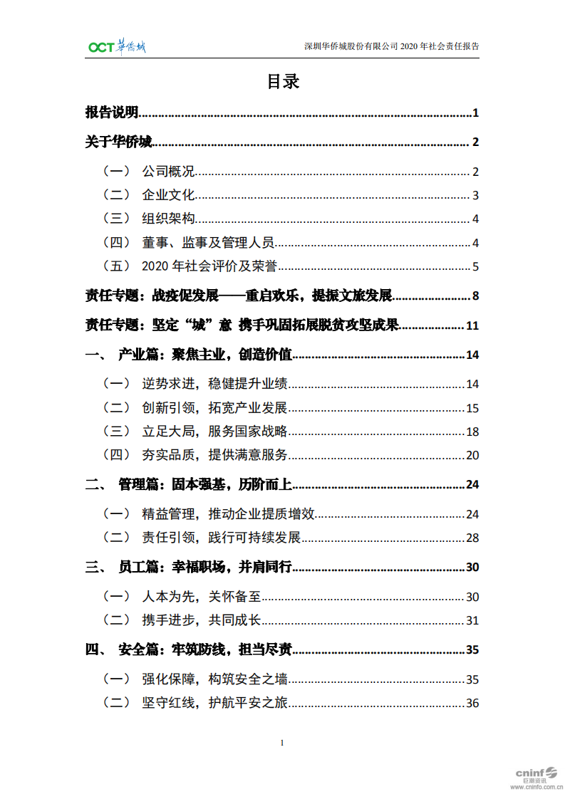 深圳华侨城股份有限公司2020年社会责任报告.pdf 第2页