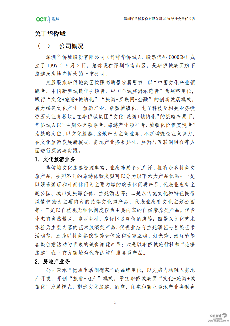 深圳华侨城股份有限公司2020年社会责任报告.pdf 第5页