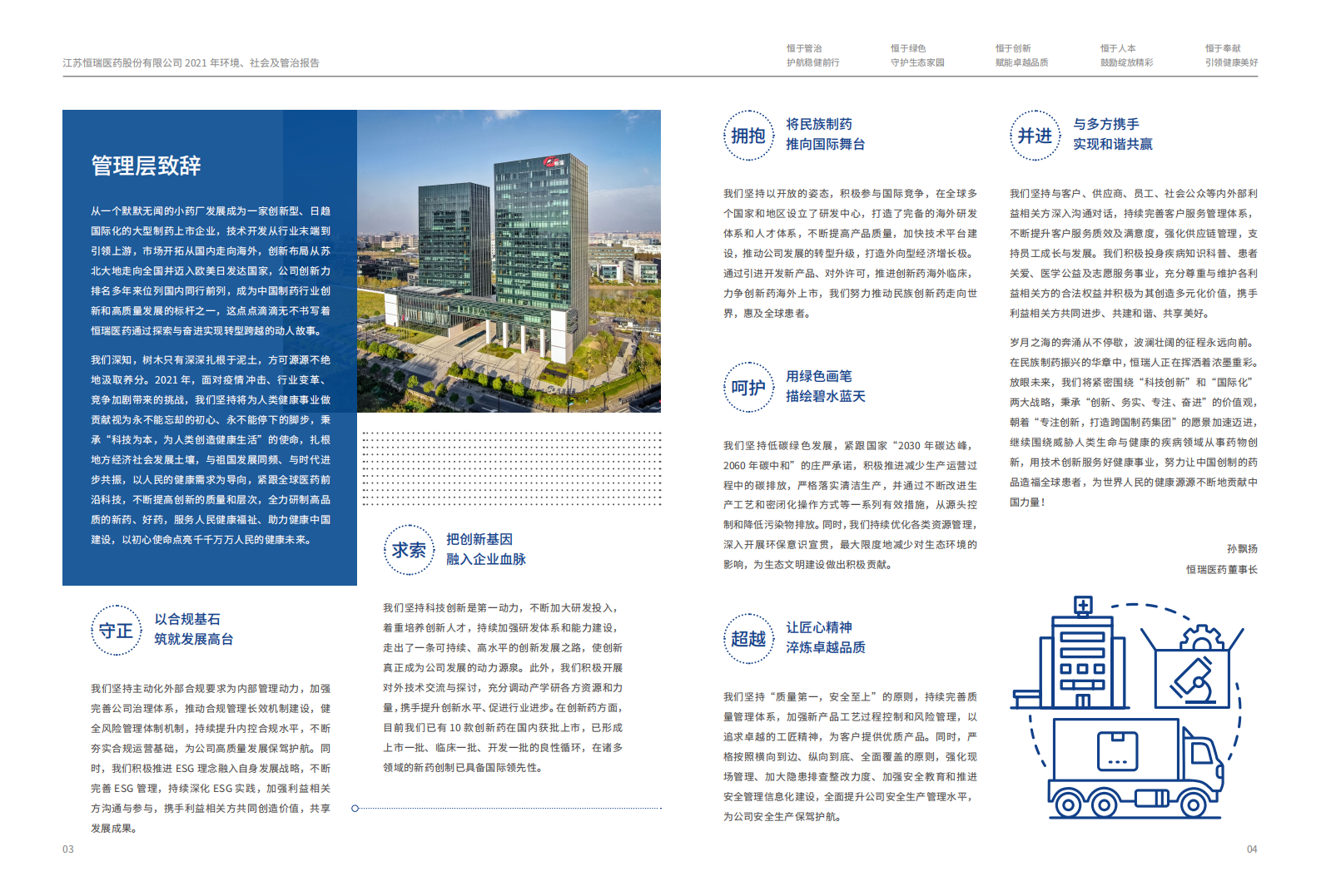 江苏恒瑞医药股份有限公司2021年度环境、社会及管治报告.PDF 第4页