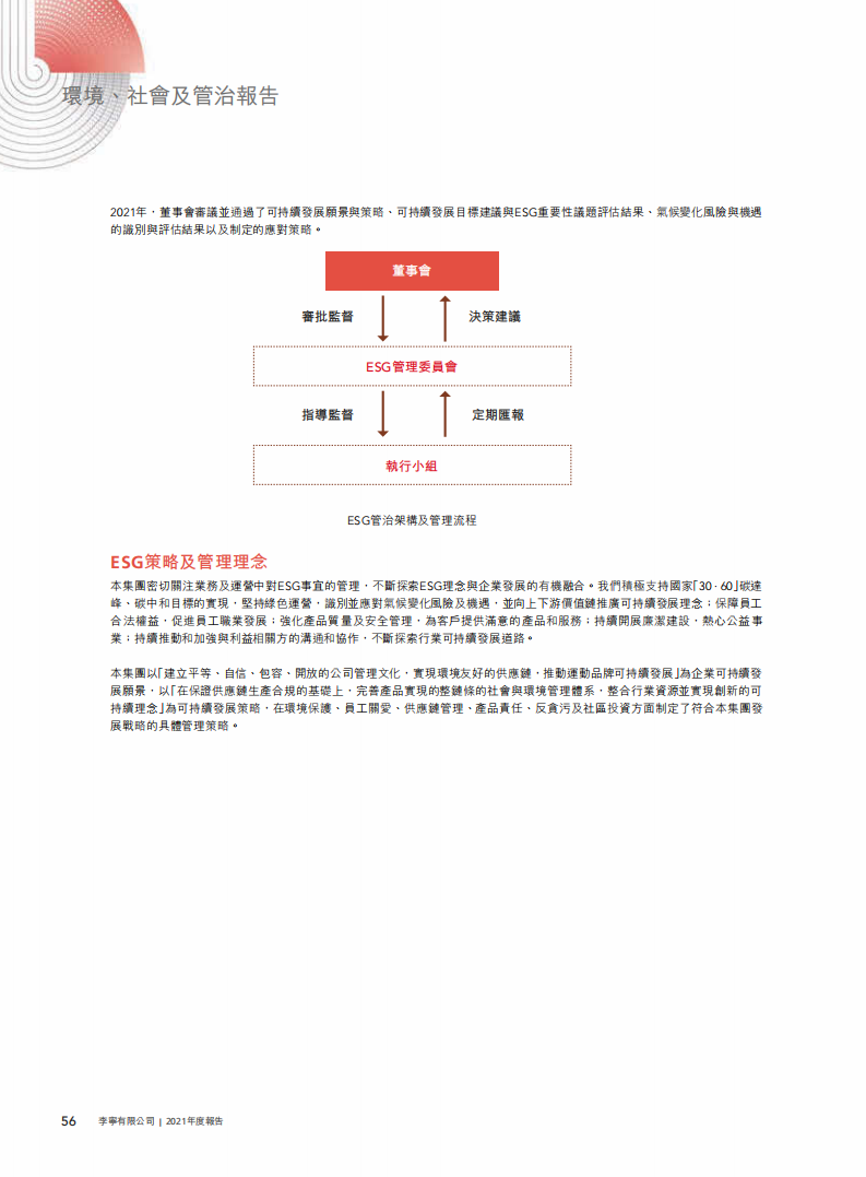 李宁：2021年环境、社会及管治（ESG）报告.pdf 第3页