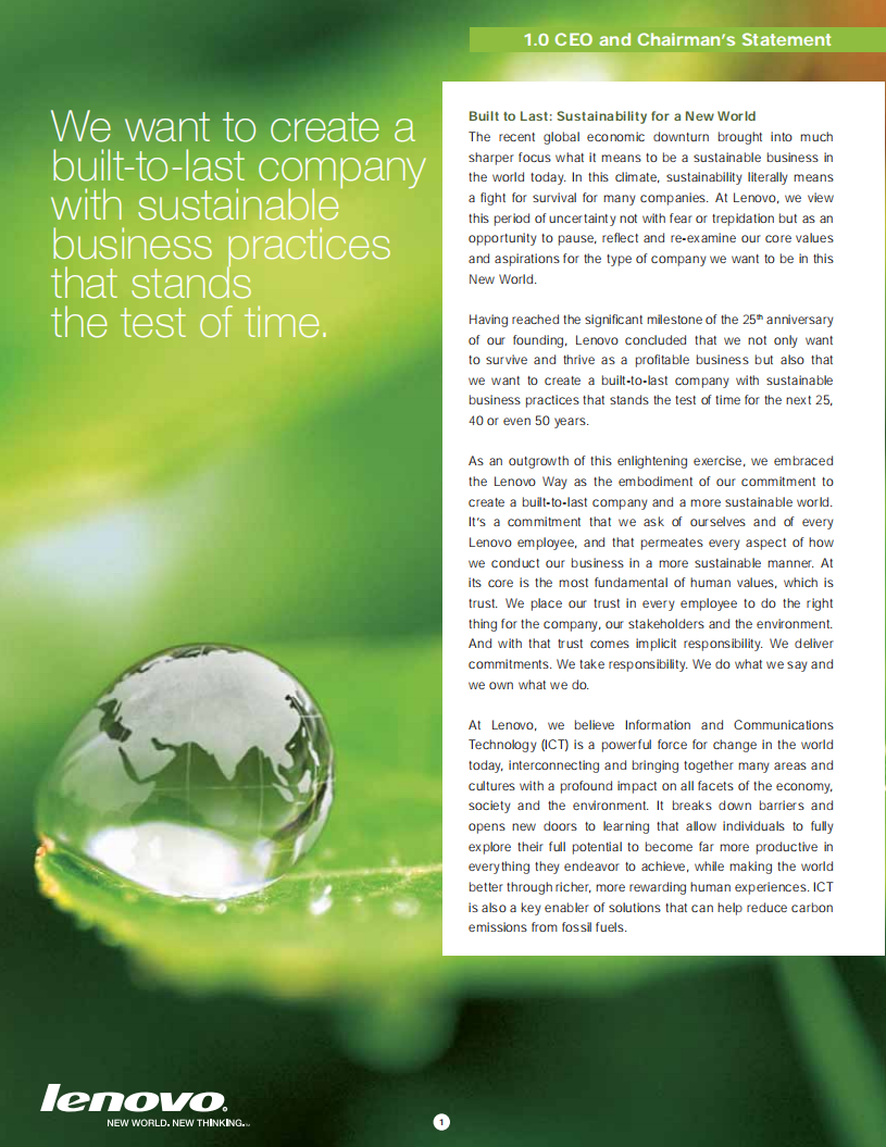 联想集团：2008-2009财年环境、社会和公司治理（ESG）报告（英文版）.pdf 第3页