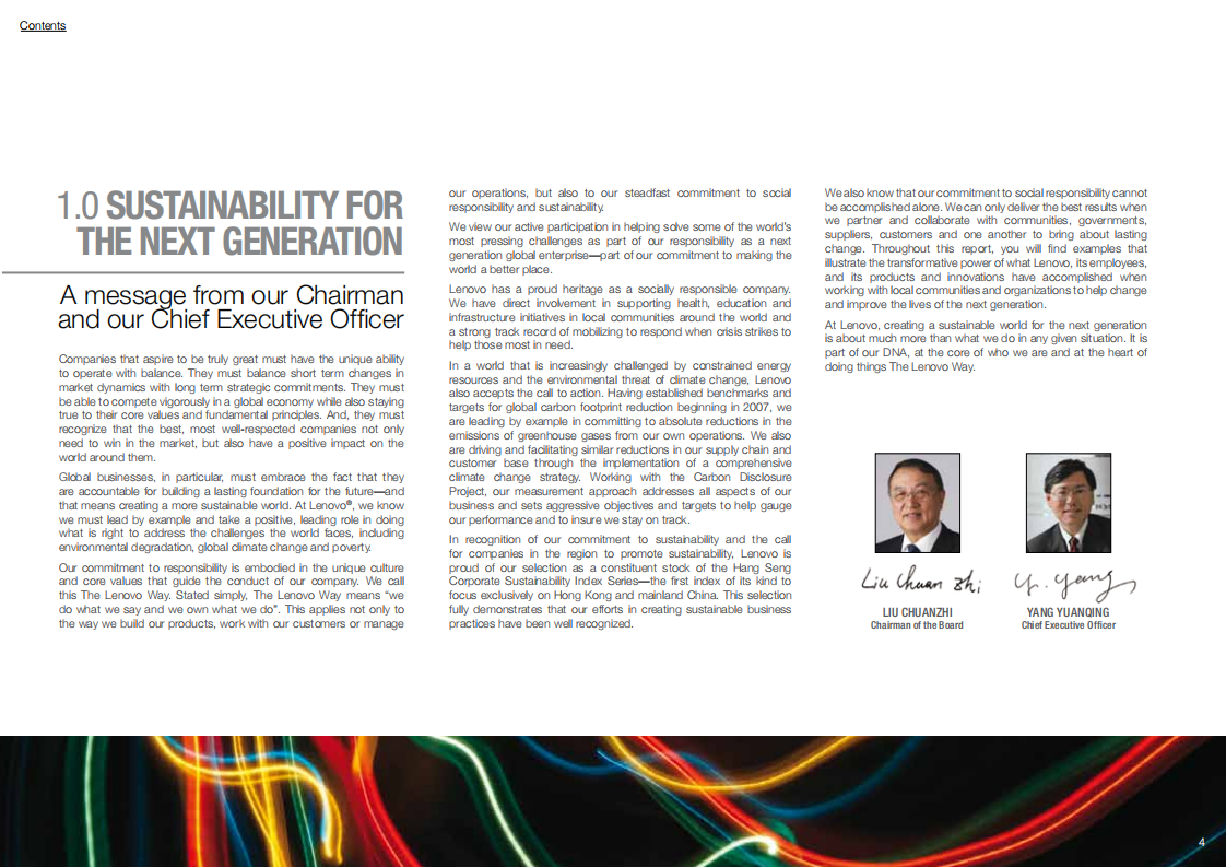 联想集团：2009-2010财年环境、社会和公司治理（ESG）报告（英文版）.pdf 第4页