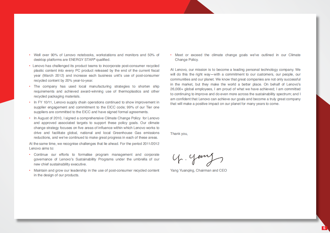 联想集团：2010-2011财年环境、社会和公司治理（ESG）报告（英文版）.pdf 第6页
