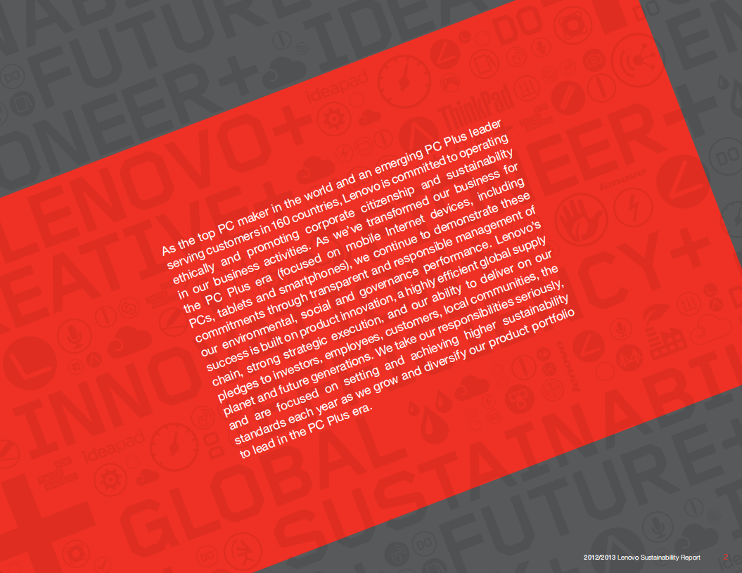 联想集团：2012-2013财年环境、社会和公司治理（ESG）报告（英文版）.pdf 第2页